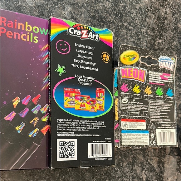 Rainbow Pencils & Neon Colored Pencils & Neon Sidewalk Chalk - Assorted Colors - Picture 8 of 9